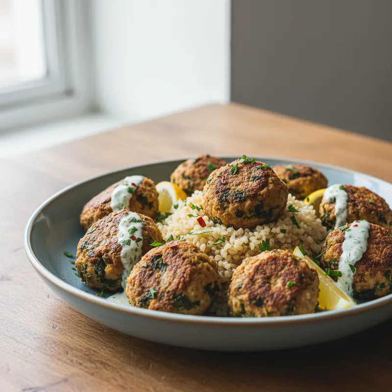 Air-Fried Chicken And Kale Meatballs