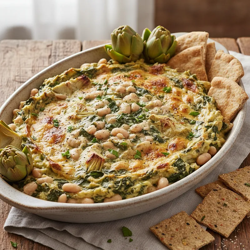 Artichoke, Spinach And White Bean Dip