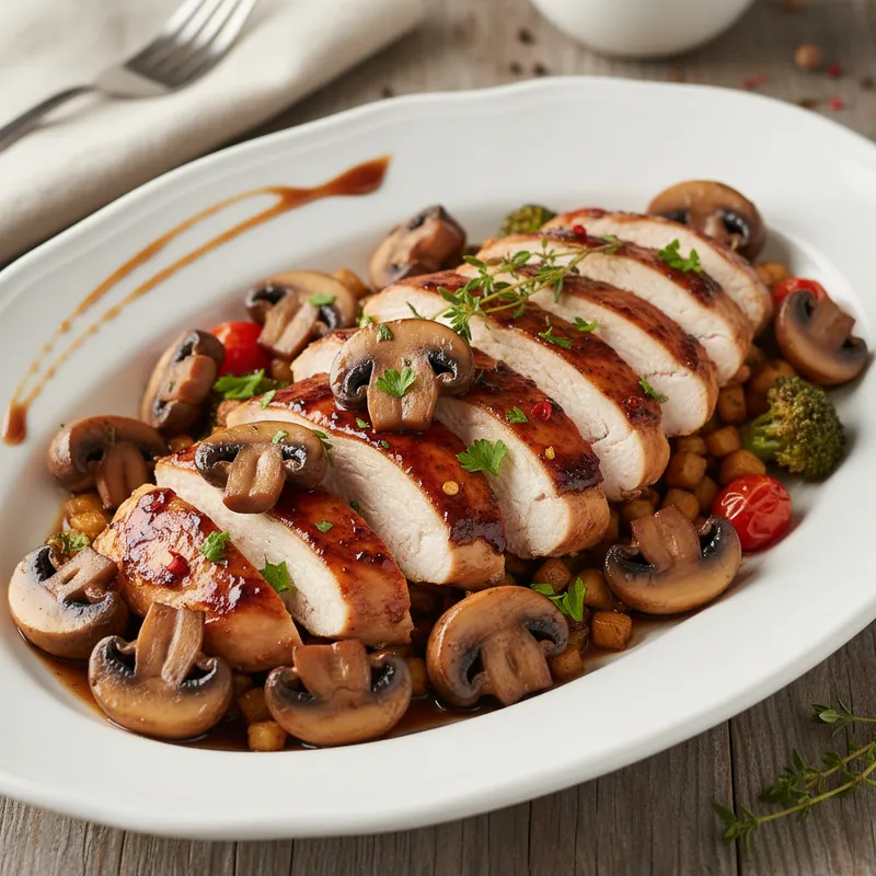Balsamic Chicken With Mushrooms