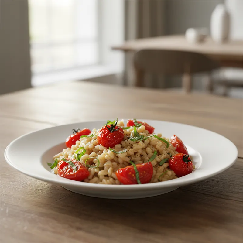 Barley And Roasted Tomato Risotto