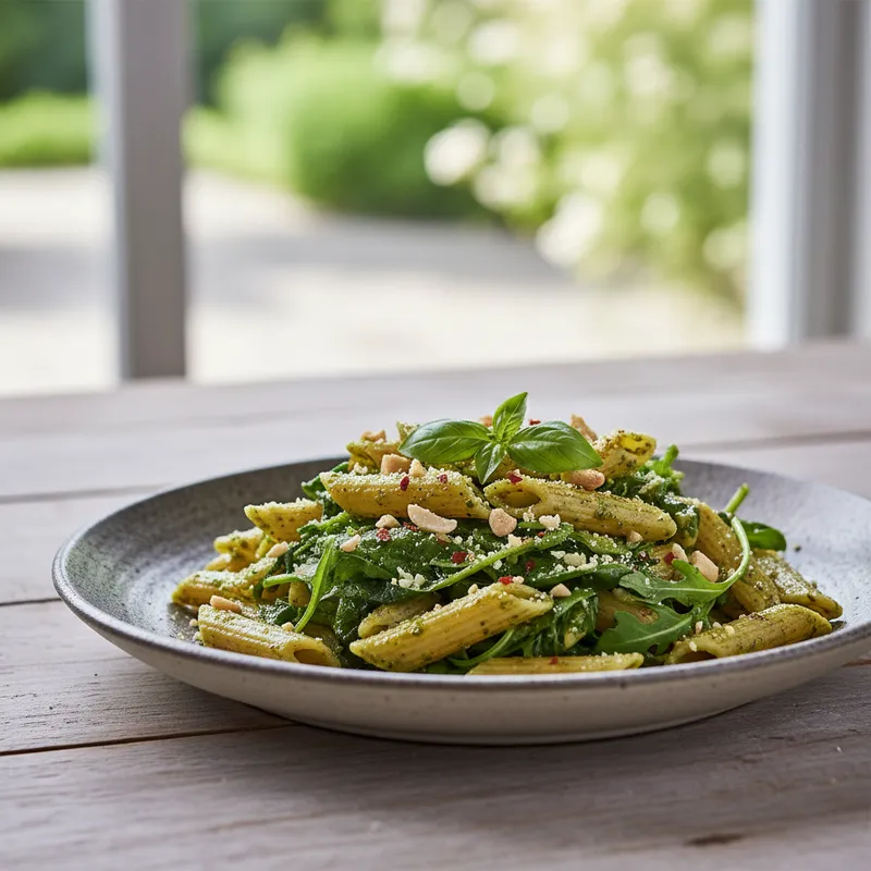 Basil And Cashew Pesto Pasta