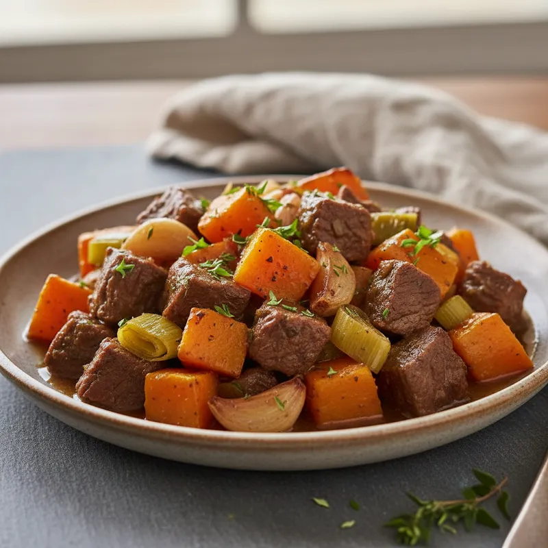 Beef And Butternut Casserole