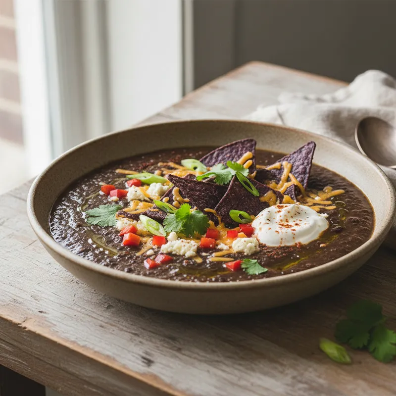 Black Bean Nacho Soup