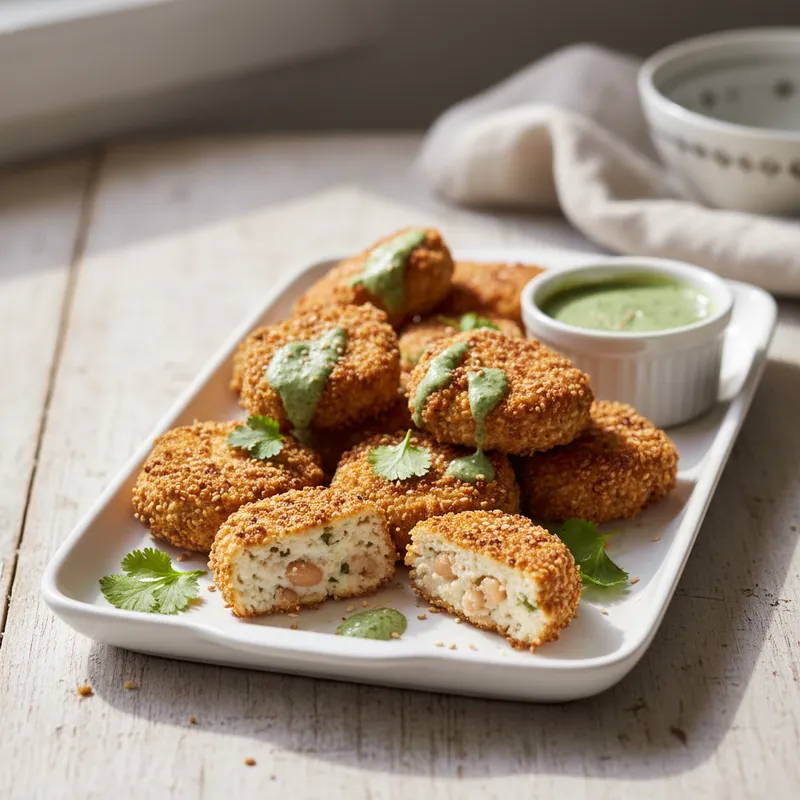 Brown Rice Crumbed Paneer Bites