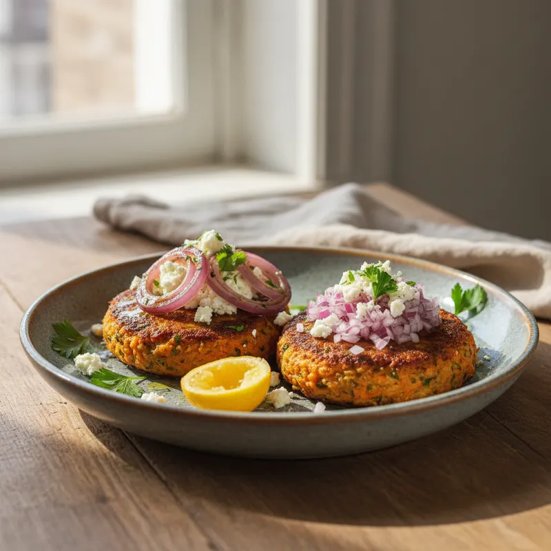 Carrot And Feta Burgers