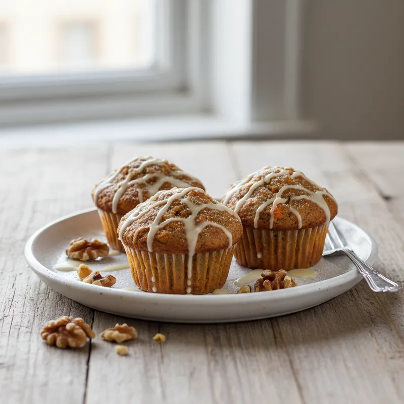 Carrot And Walnut Muffins