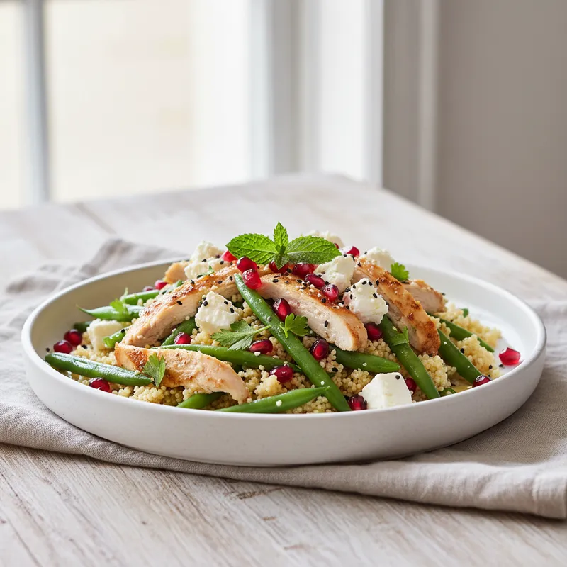 Chicken, Feta And Pomegranate Salad
