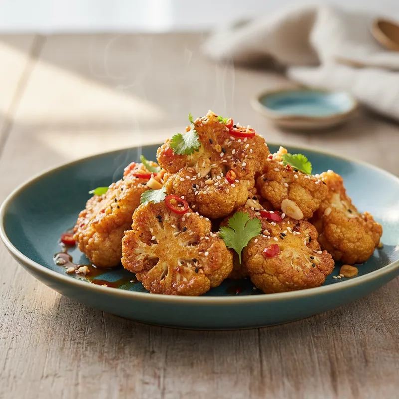 Chilli Garlic Fried Cauliflower