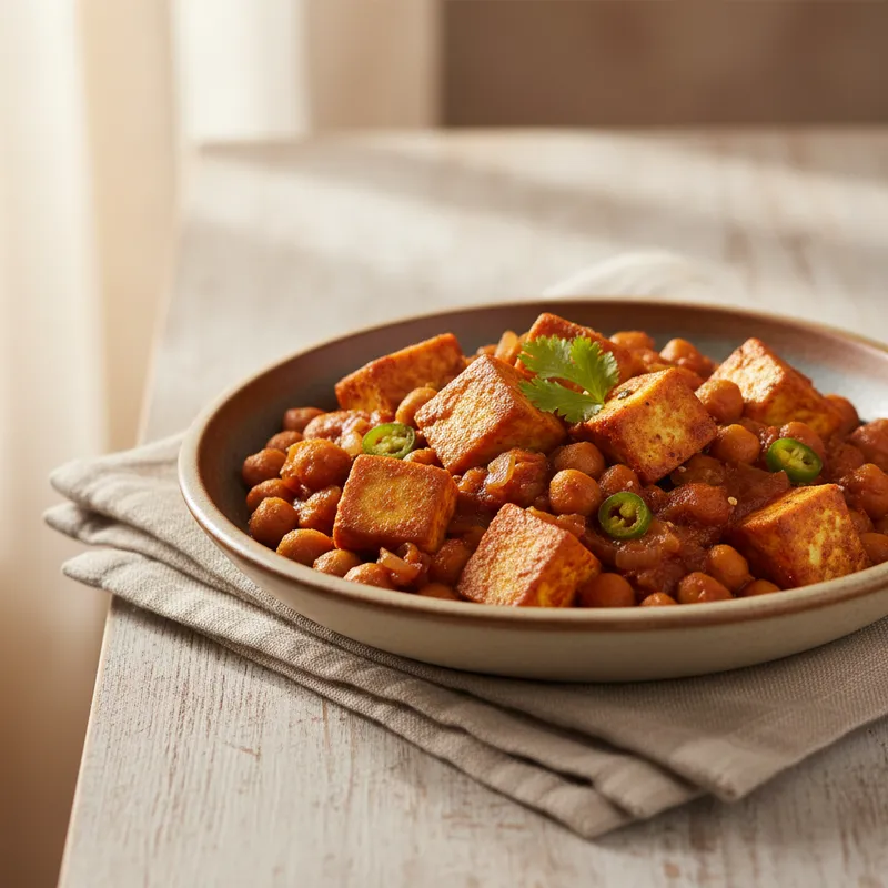 Chole Paneer Cottage Cheese With Chickpeas