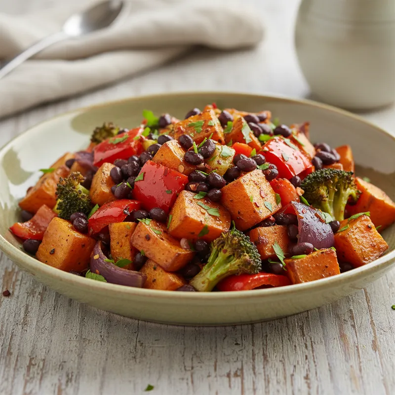 Chunky Roasted Veggies And Beans