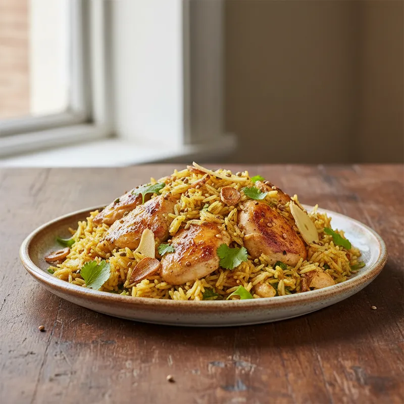 Coriander Chicken Pilaf