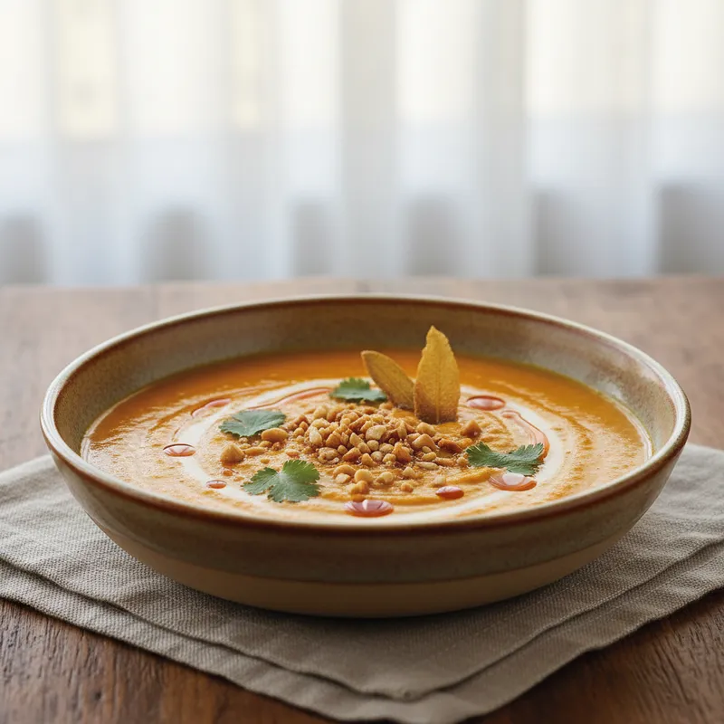 Creamy Pumpkin And Peanut Soup