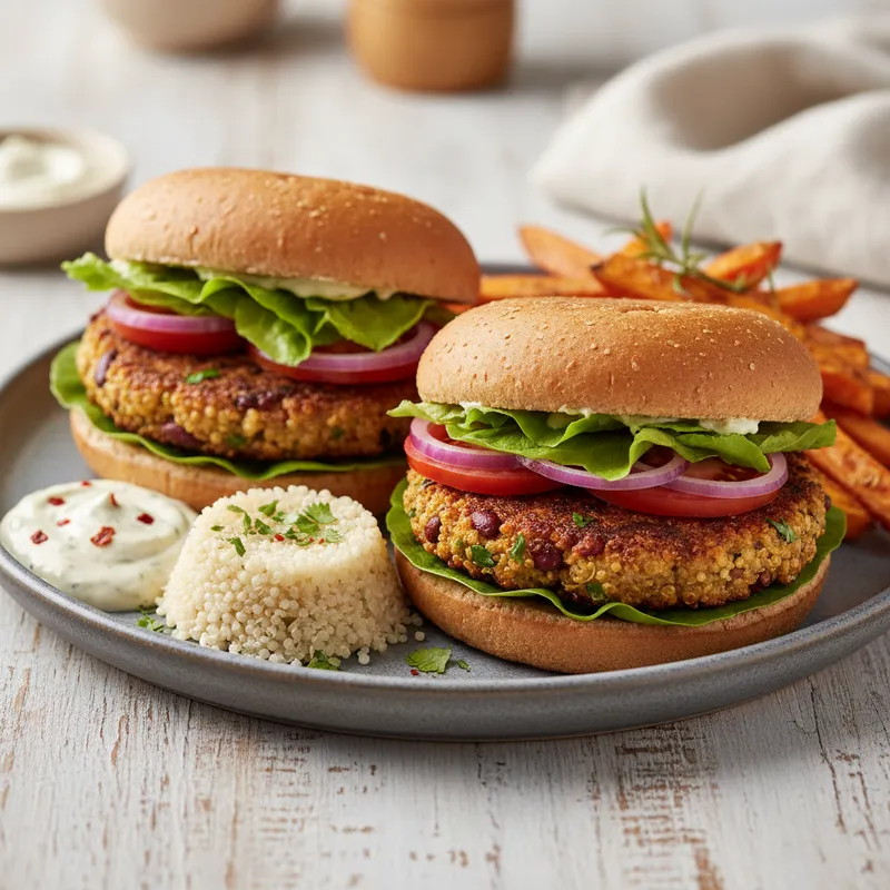 Crunchy Quinoa And Bean Burger