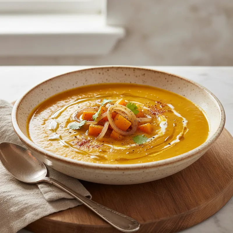 Curried Butternut And Pear Soup