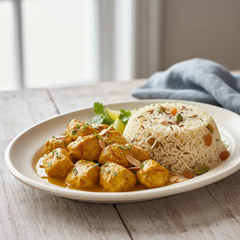 Curried Chicken With Pilau Rice