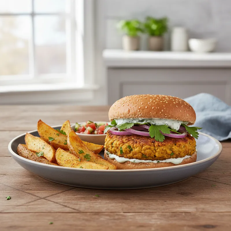 Curried Chickpea Burgers