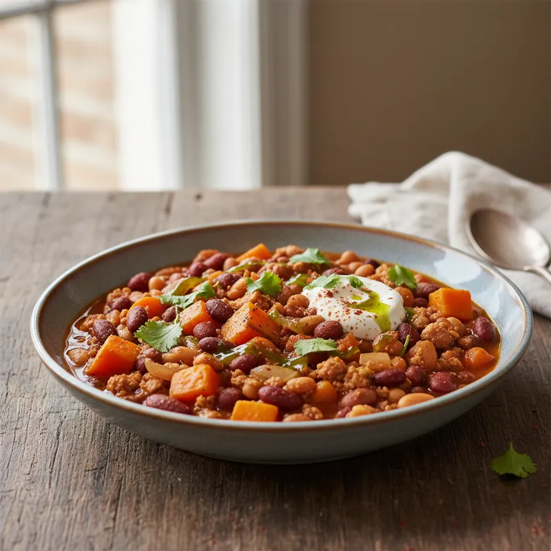 Four Bean And Pumpkin Chili