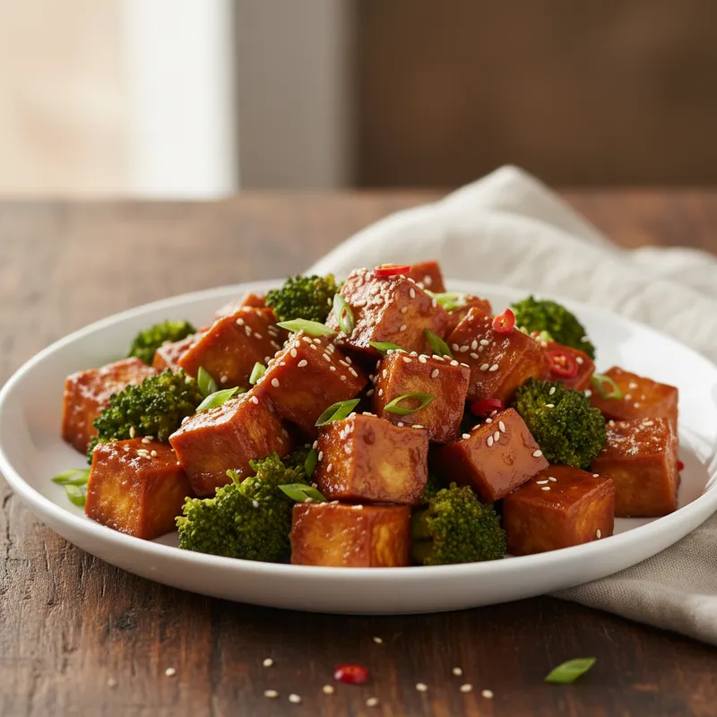 General Tso’S Tofu With Broccoli