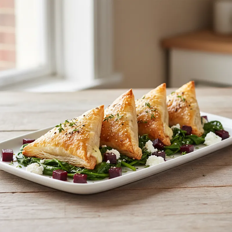 Goats And Beetroot Filo Parcels