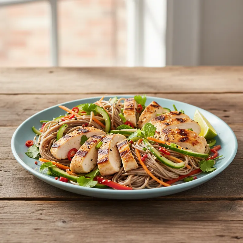 Grilled Chicken Soba Noodle Salad