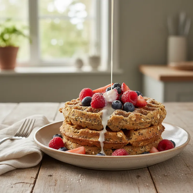 Healthy Multigrain Chia Waffles
