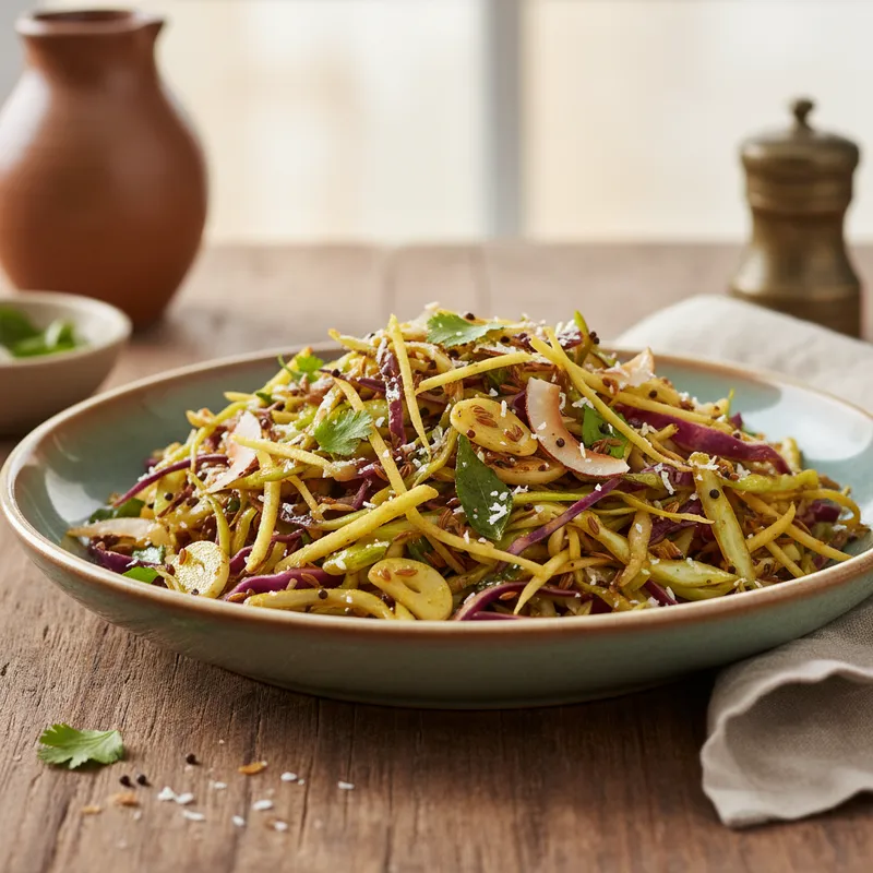 Indian Spiced Cabbage With Ginger And Coconut