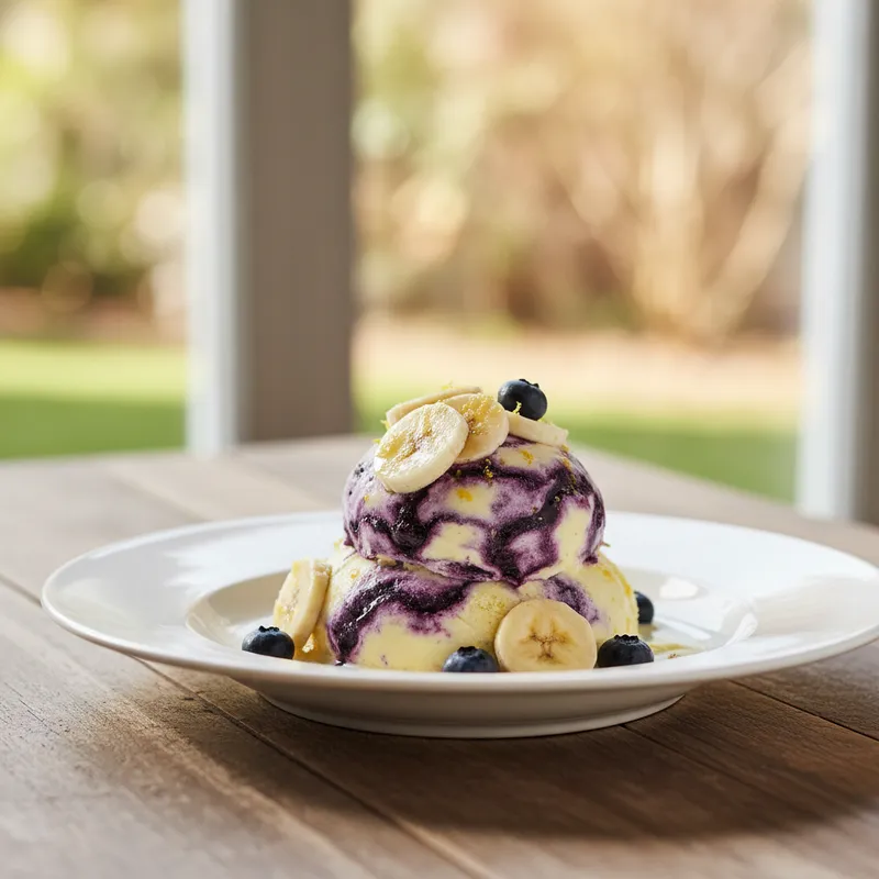 Lemon And Blueberry Ice Cream