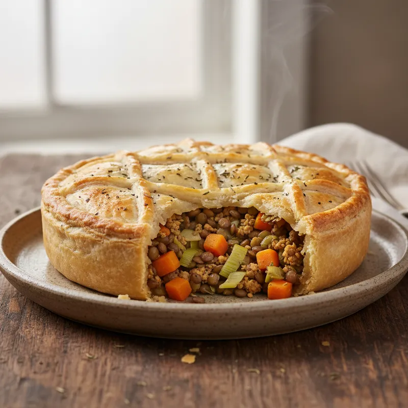 Lentil And Soya Cottage Pot Pie