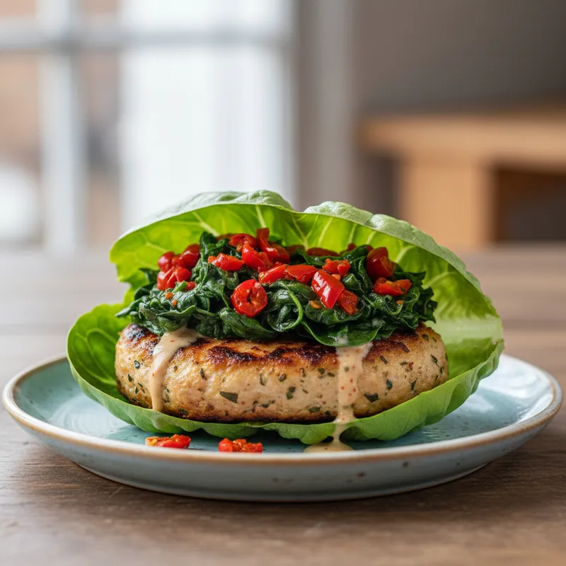 Lettuce Bun With Chicken Patty