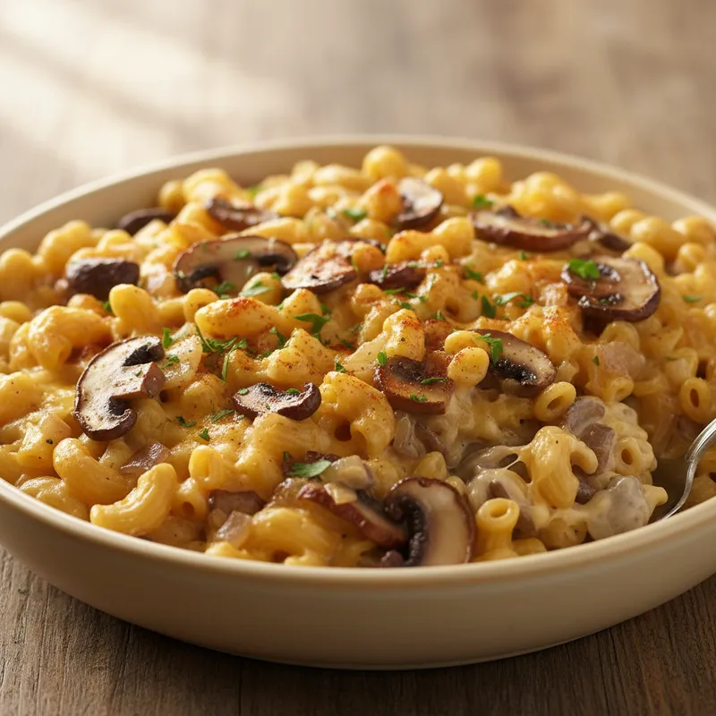 Macaroni And Cheese With Mushroom
