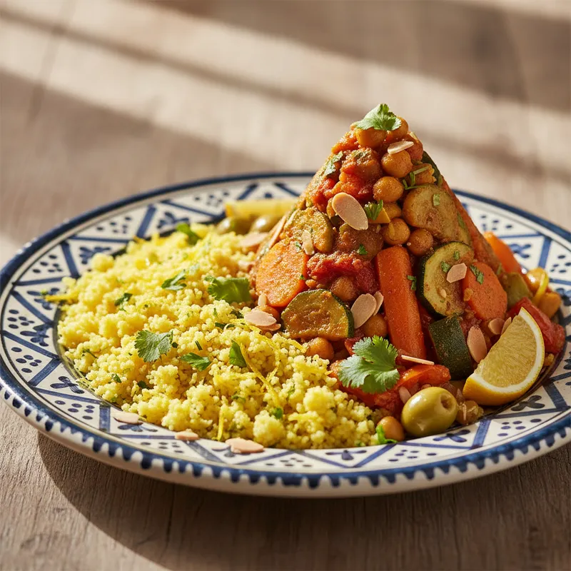 Moroccan Vegetable Tagine With Lemon Couscous