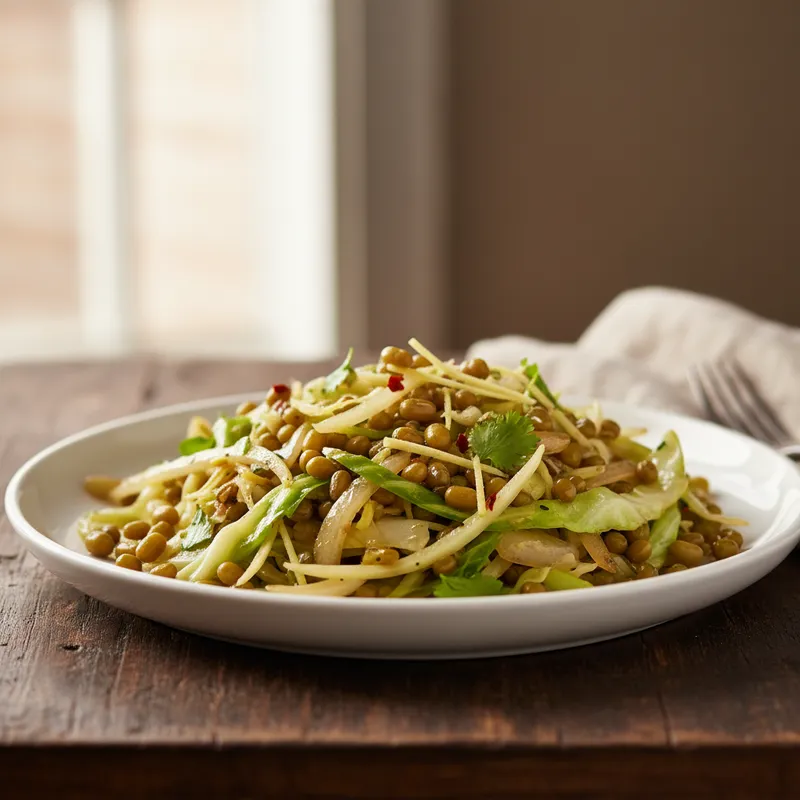 Mung Bean Cabbage Sauté