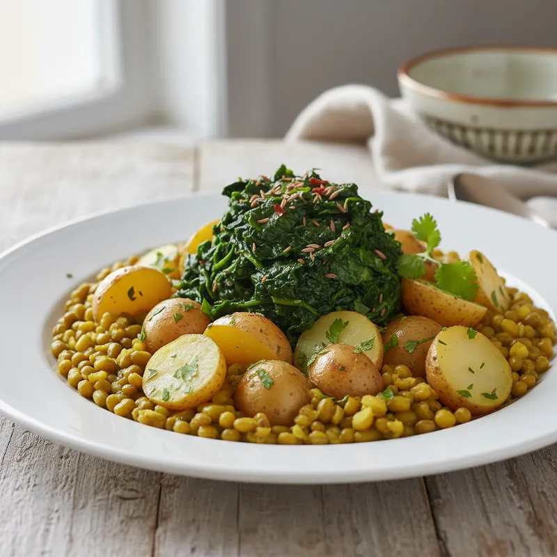 Mung Bean With Spinach
