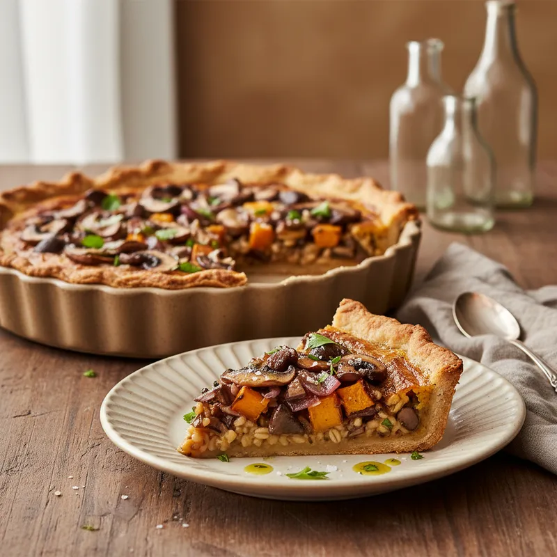 Mushroom Squash And Barley Pie