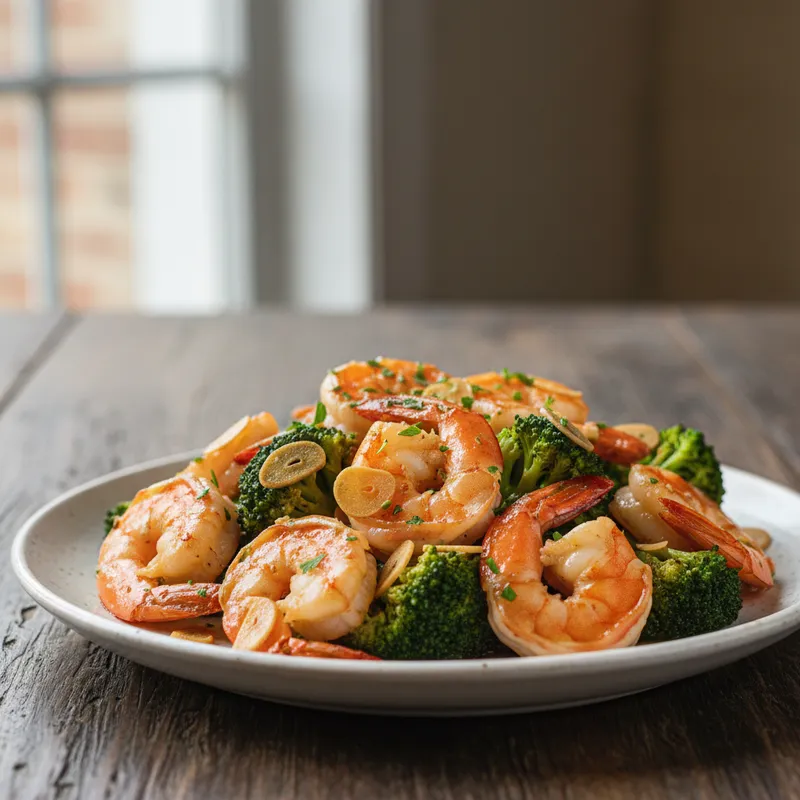 One Pot Garlic Shrimp And Broccoli