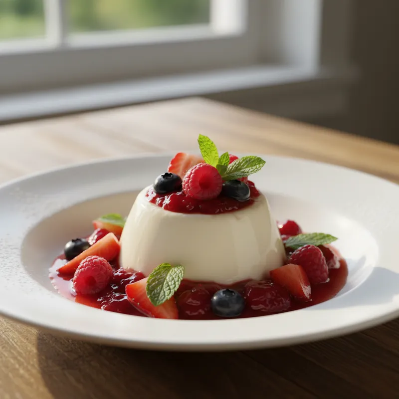 Panna Cotta With Fruit Compote