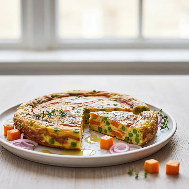 Pea And Sweet Potato Frittata