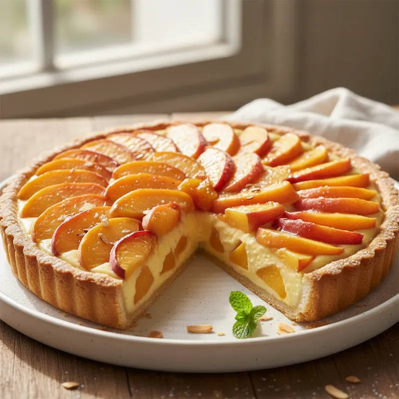 Peach Custard Tart