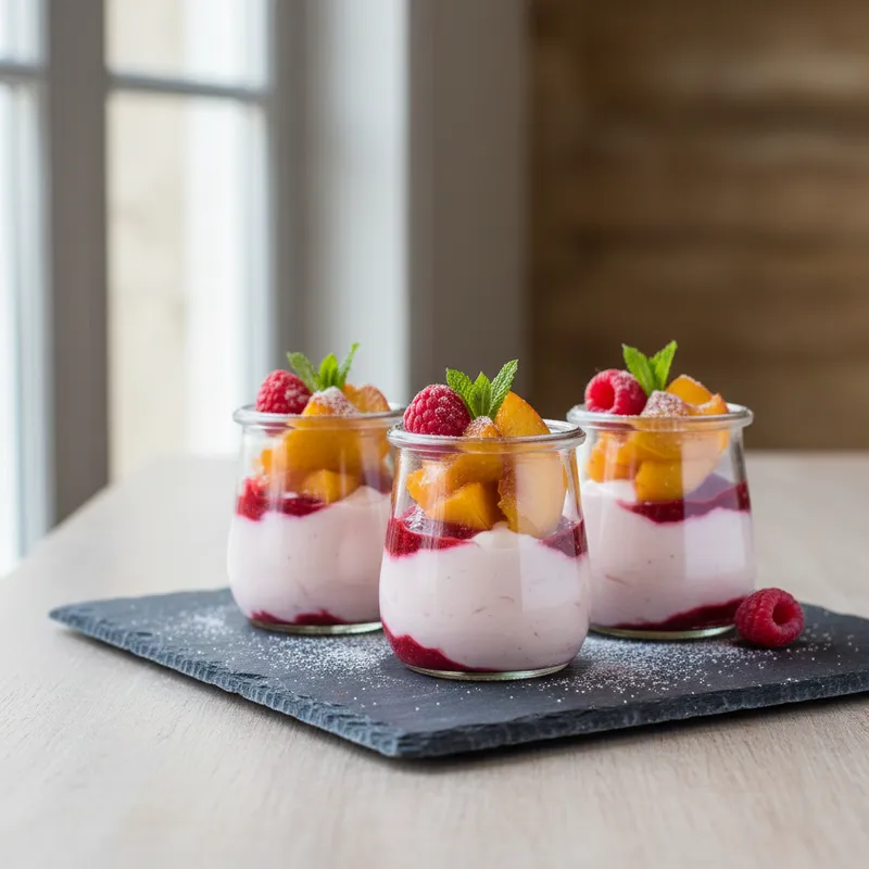 Peach Melba Pots