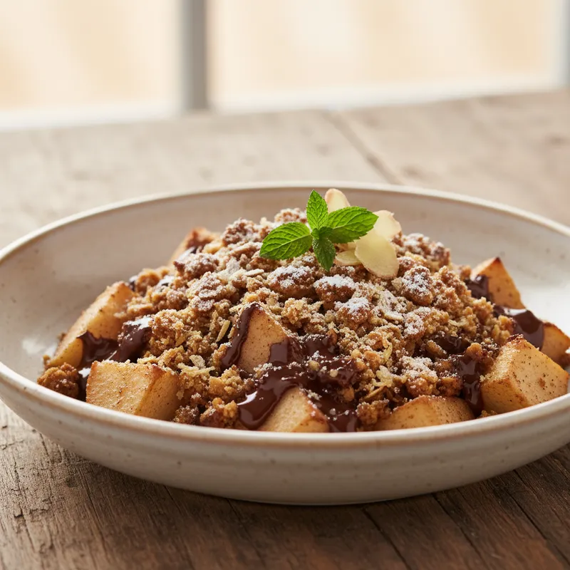 Pear Choco-Ginger Crumble