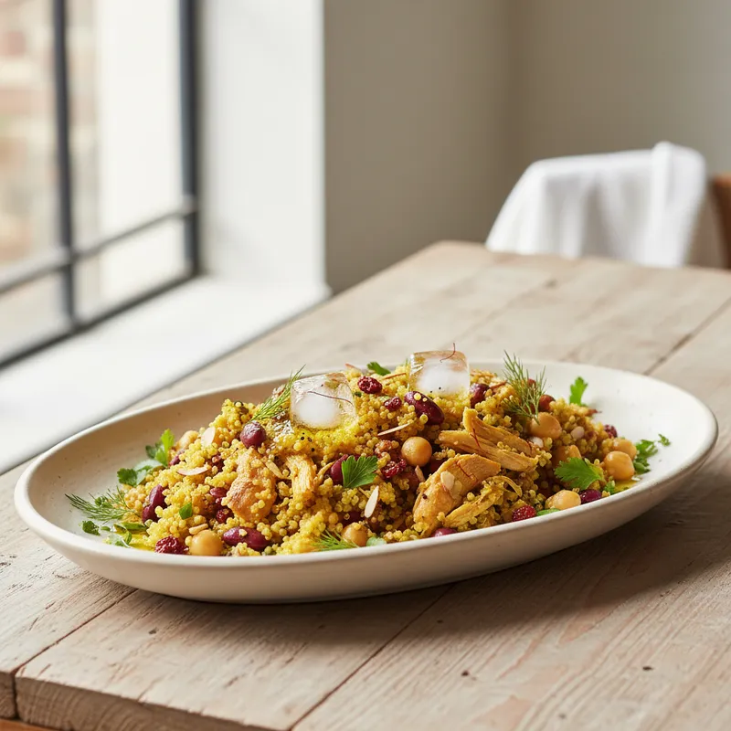 Persian-Style Quinoa And Beans With Chicken