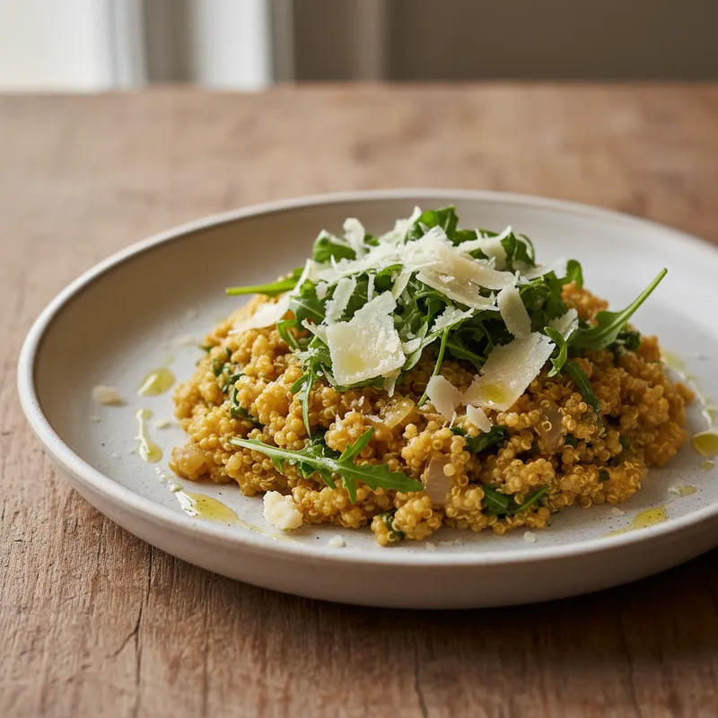 Quinoa Risotto With Arugula (Rocket) And Parmesan (Ria)