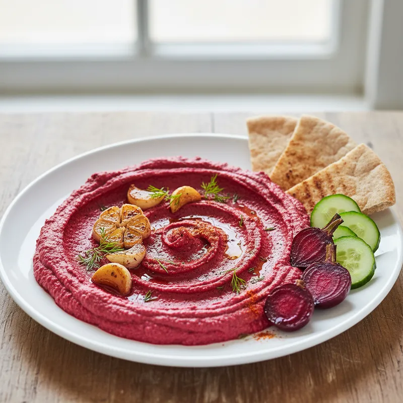 Red Bean And Beet Hummus