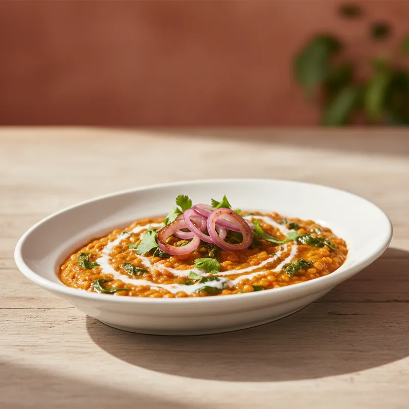 Red Lentil And Spinach Korma