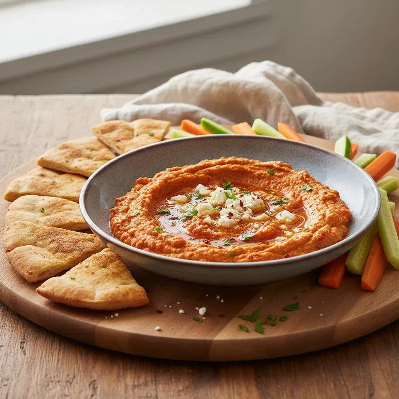 Red Pepper And Feta Dip