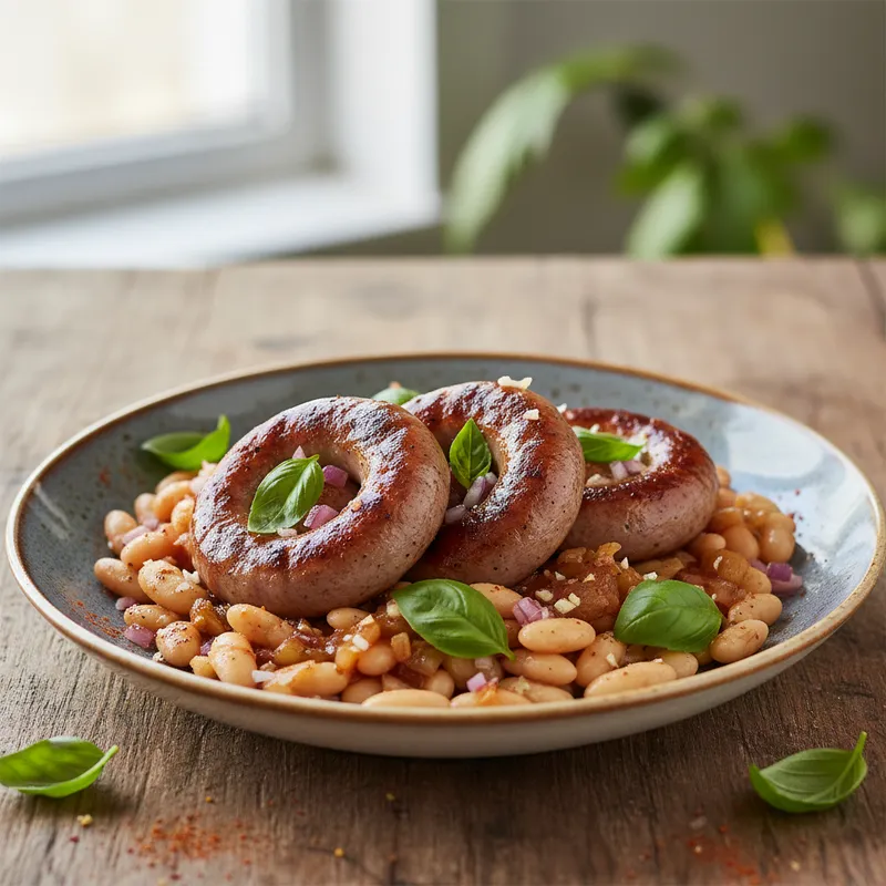 Sausage With Beans And Sweet Basil