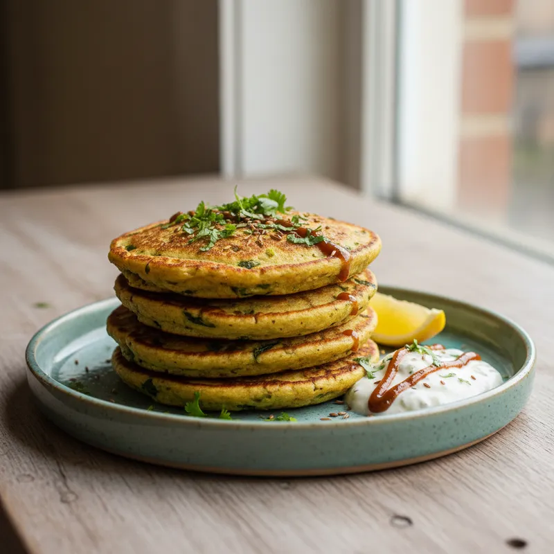 Savoury Chickpea And Fenugreek Pancakes