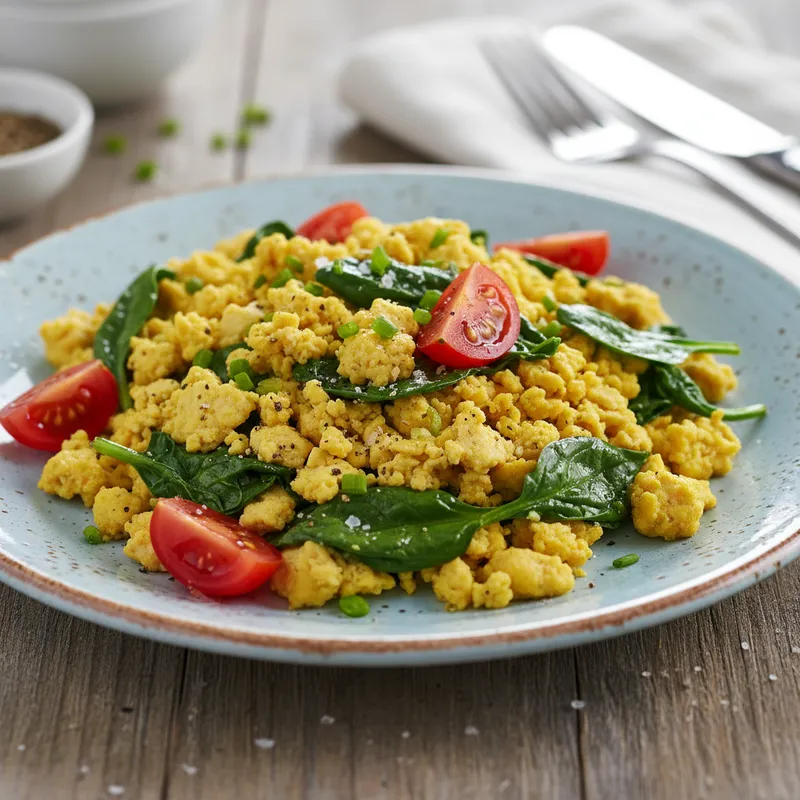 Scrambled Tofu With Spinach