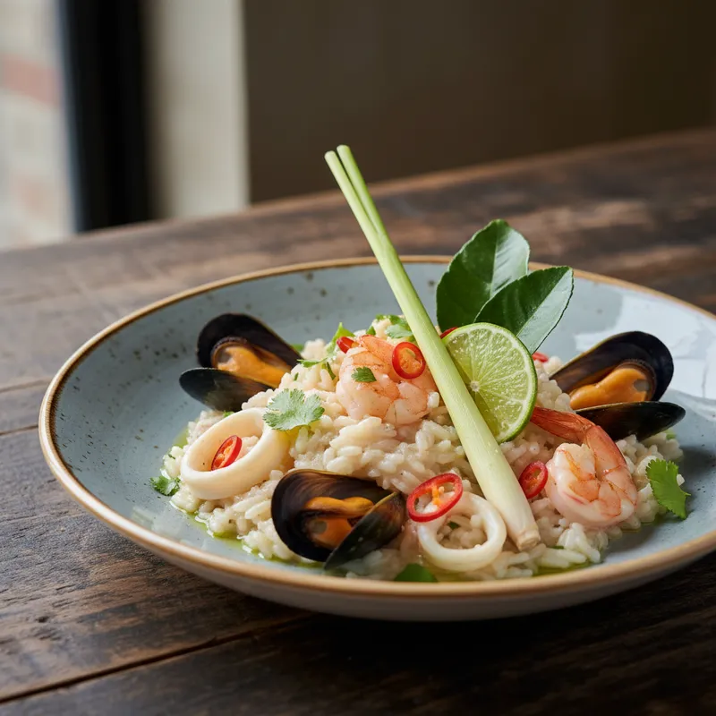 Seafood Risotto With Lime And Chili