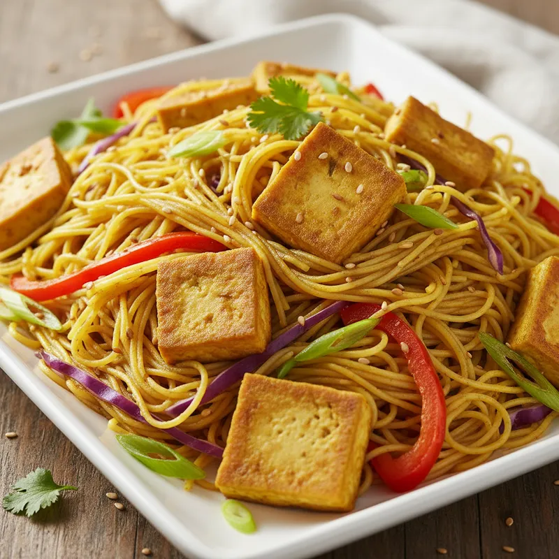 Singapore Style Noodles With Tofu